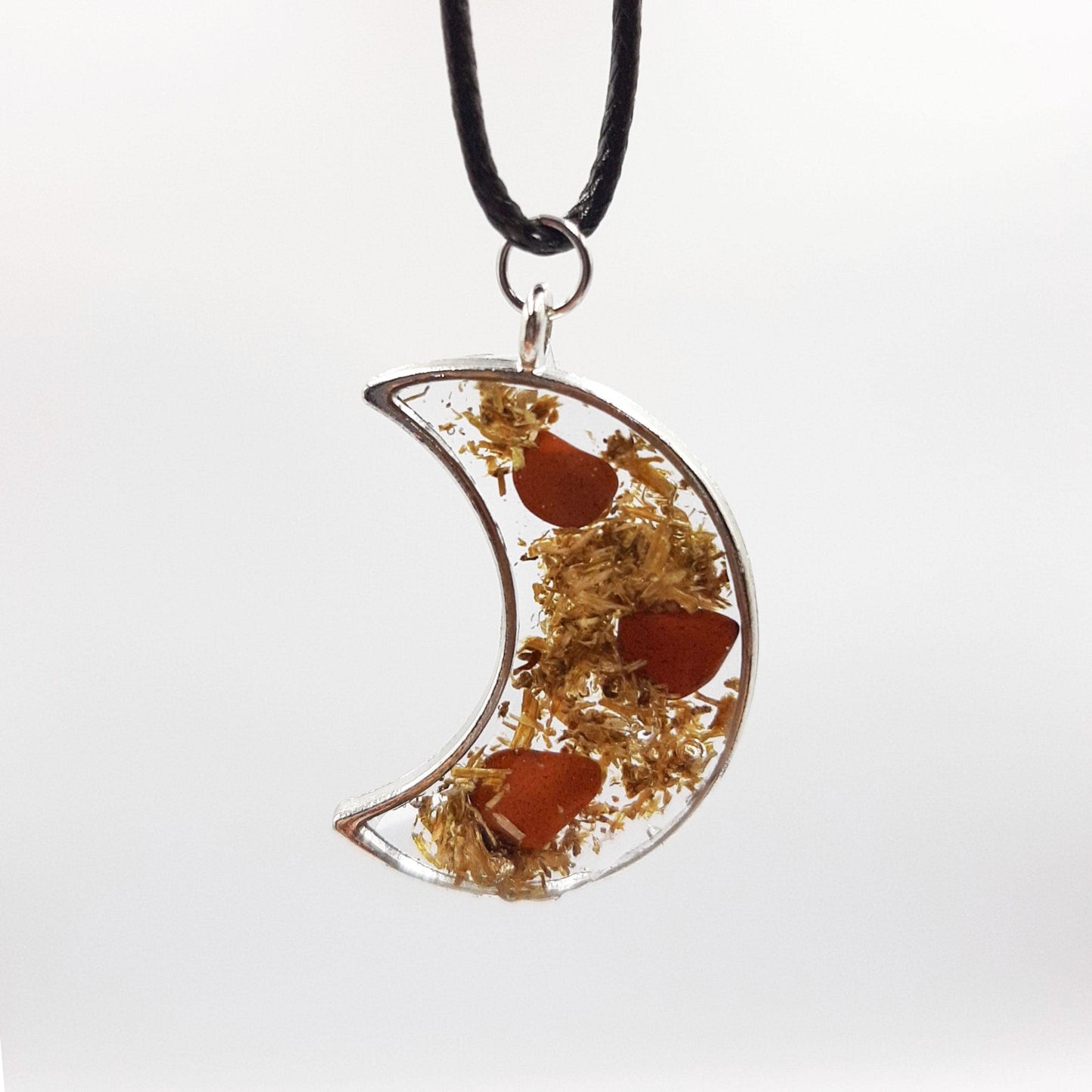 Red Jasper and Chamomile Grounding Necklace – Balance and Stability Amulet | Witchcraft Jewelry