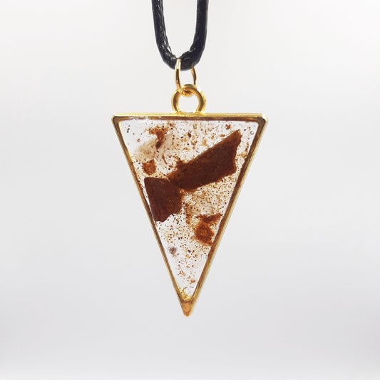 Clear Quartz and Cinnamon New Beginnings Necklace – Transformation and Clarity Amulet | Witchcraft Jewelry